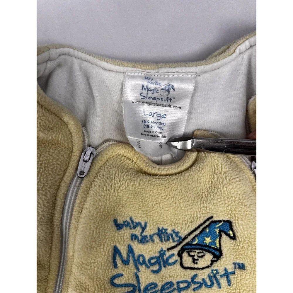 Baby Merlin’S Magic Sleepsuit soft yellow